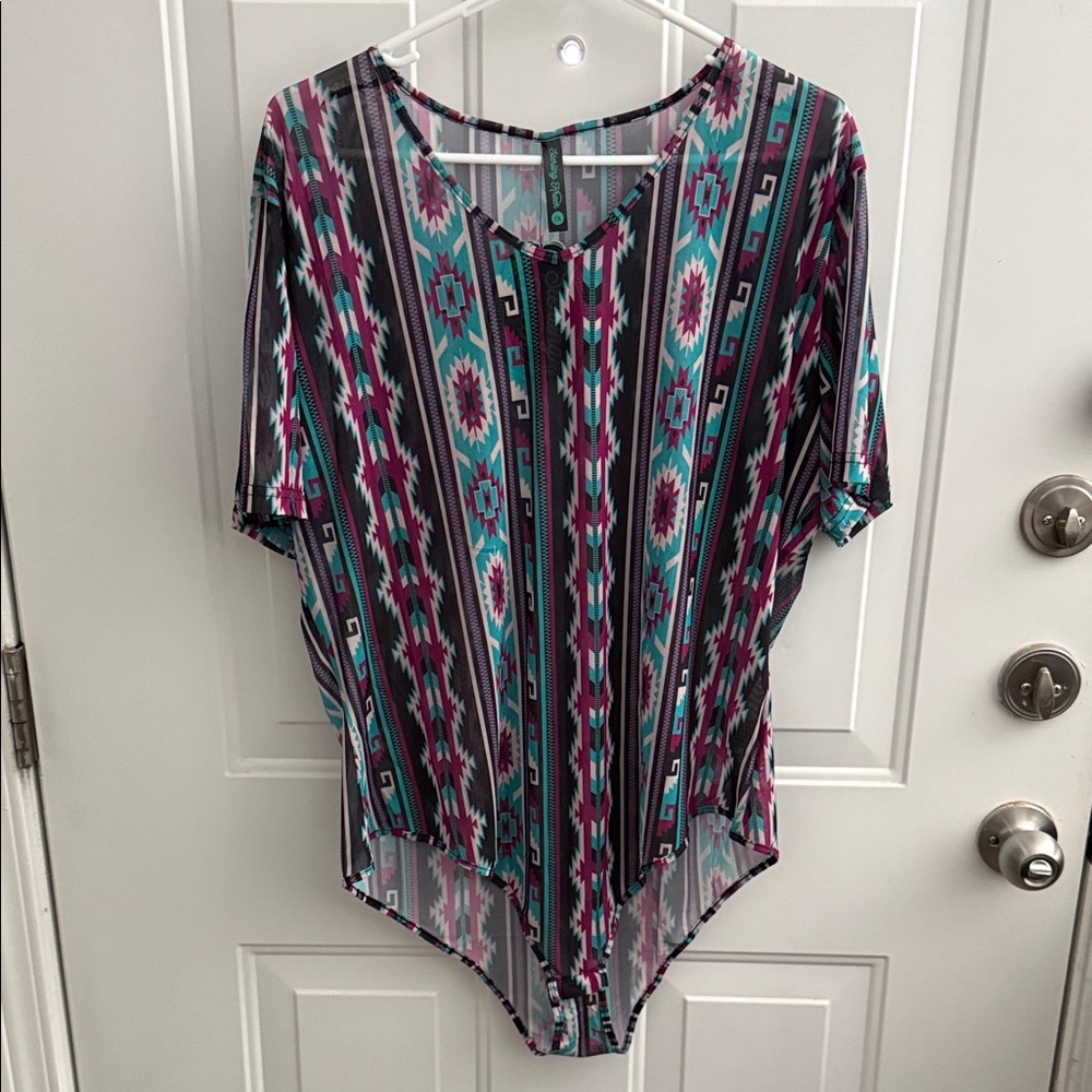 Vibrant Tribal Print Bodysuit